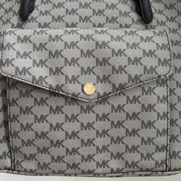 Michael Kors Jet Set Gilly Monogram Zip Snap Signature Tote Y2K Vegan SoHo 90s - Picture 2 of 8